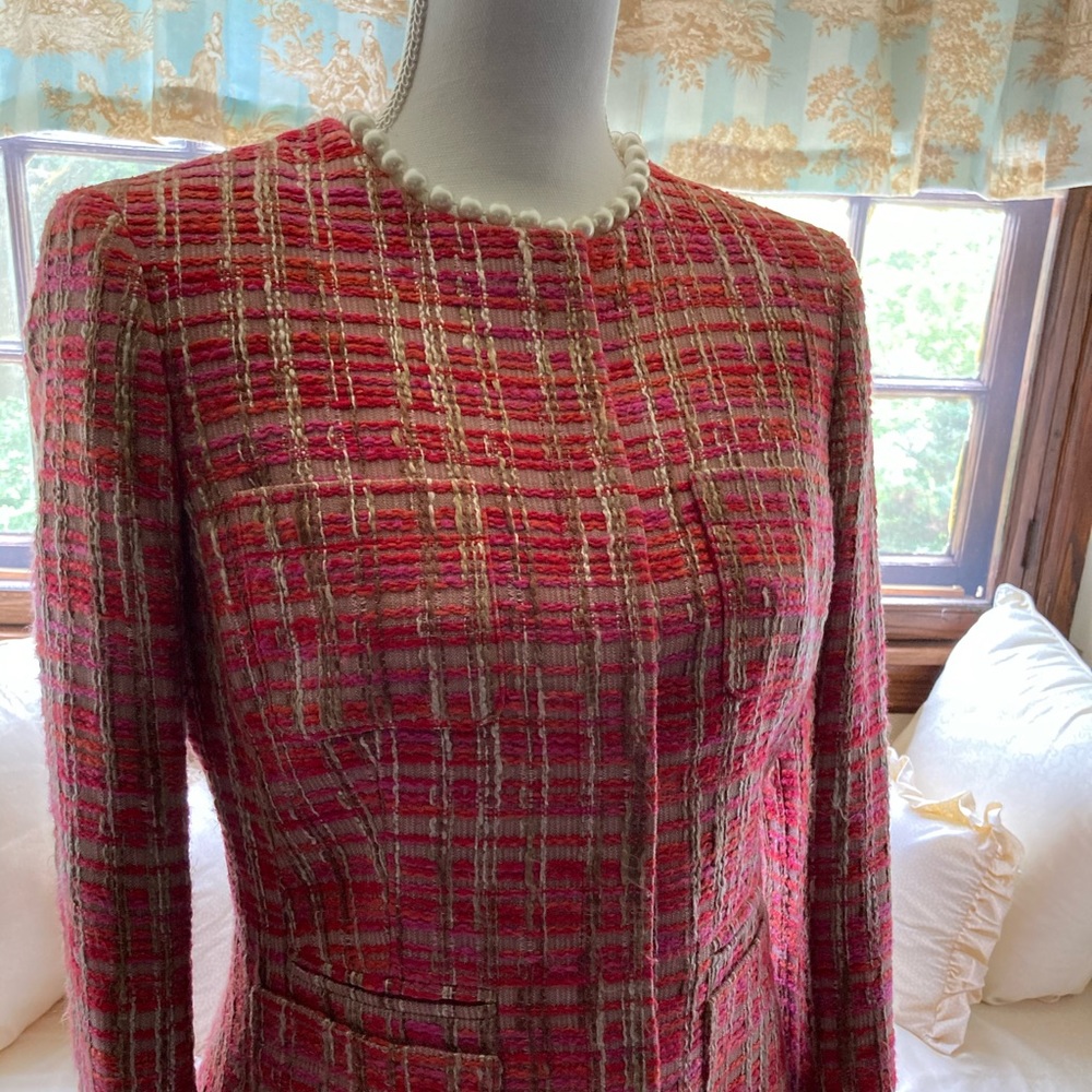 Jones New York Boucle Suit and silk shirt